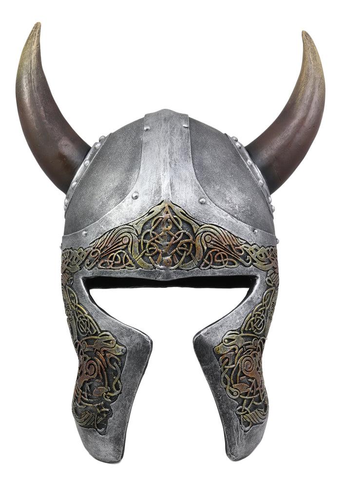 ebros gift Ebros Norse Mythology Horned Valhalla Viking Helmet Decor Sculpture 16.25" Tall