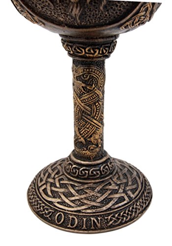 Ebros Gift Ebros Norse Mythology Viking Alfather Odin God Of Asgard 7oz Resin Wine Goblet Chalice With Stainless Steel Liner Asgardian Ruler Thor Loki Frigga Royal Gods Family Celtic Knotwork Base