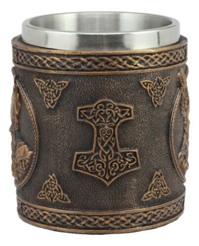 Ebros Gift Ebros Norse Mythology Viking God Of Thunder Thor Coffee Mug Resin Drink Cup Tankard