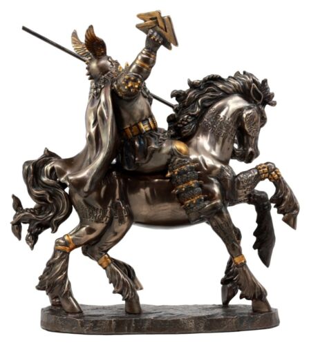 Ebros Gift Ebros Norse Viking God Battle Cry Alfather Odin Riding On Sleipnir To Hel Figurine 9"L