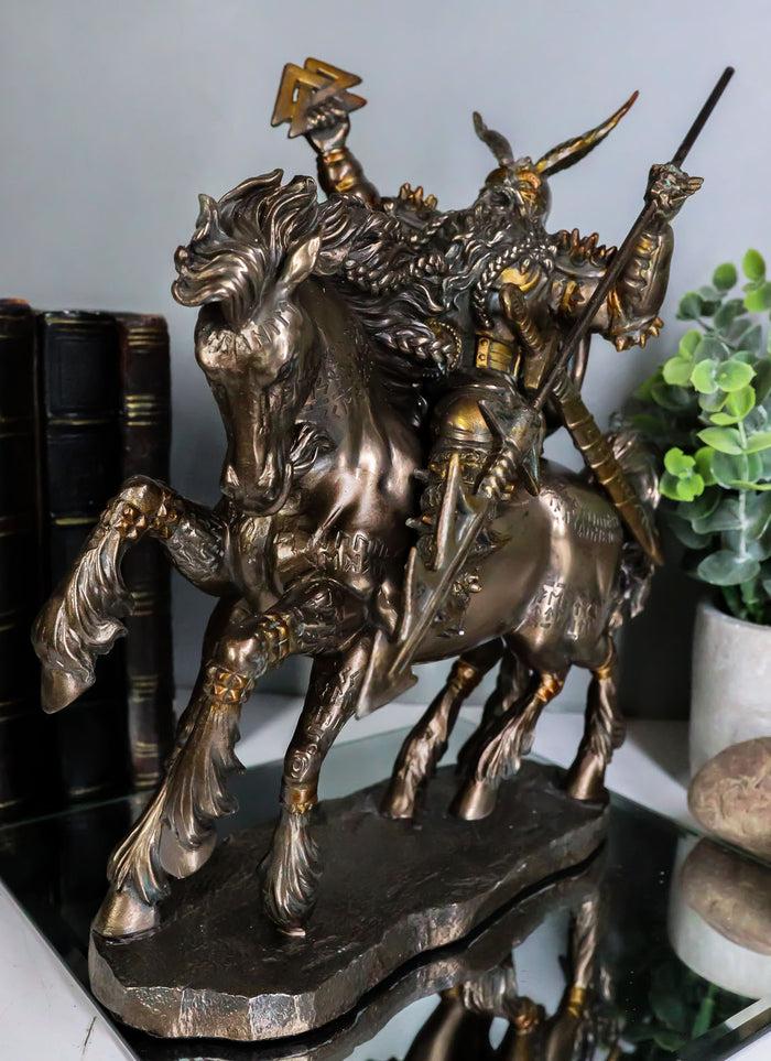 ebros gift Ebros Norse Viking God Battle Cry Alfather Odin Riding On Sleipnir To Hel Figurine 9"L