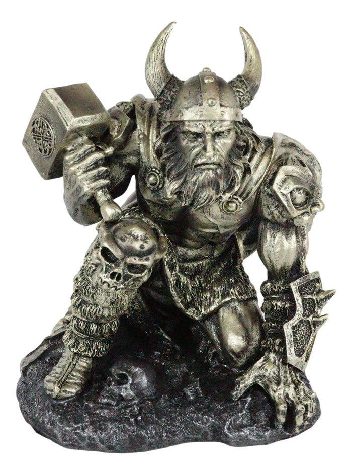 Ebros Gift Ebros Norse Viking God Of Thunder Thor Battle Wielding Mjolnir Hammer Figurine 7"High