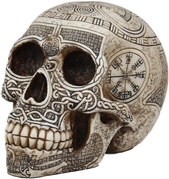 Ebros Gift Ebros Norse Viking Skull Figurine 7 Inch Length Skeleton Head Decor