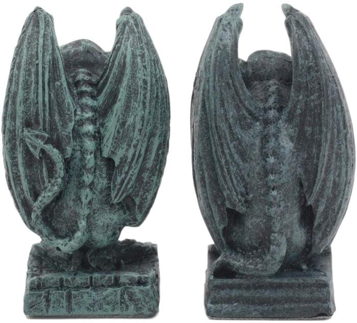 Ebros Gift Ebros Notre Dame Guardian Mini Gargoyle Statue Set Of 2 Miniature 2.5" Tall