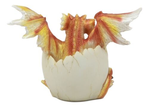 Ebros Gift Ebros November Birthstone Dragon Egg Statue 4.25" Tall Orange Topaz November Birthstone Gem Symbol Hatchling Dragon Collector Figurine