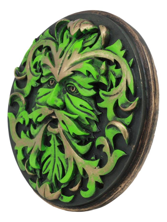 Ebros Gift Ebros Oberon Zell Nature's Spirit God Celtic Greenman Wall Decor Plaque 5.25" D