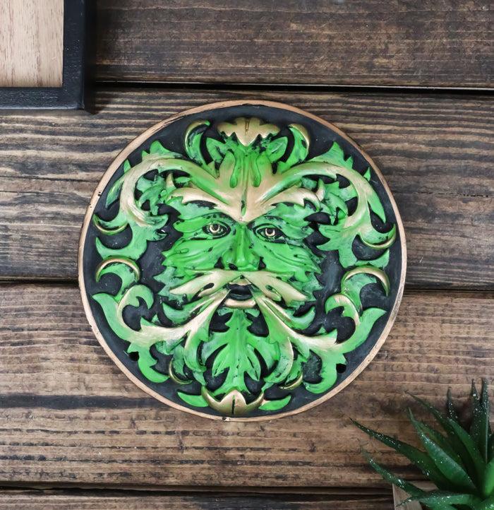 ebros gift Ebros Oberon Zell Nature's Spirit God Celtic Greenman Wall Decor Plaque 5.25" D
