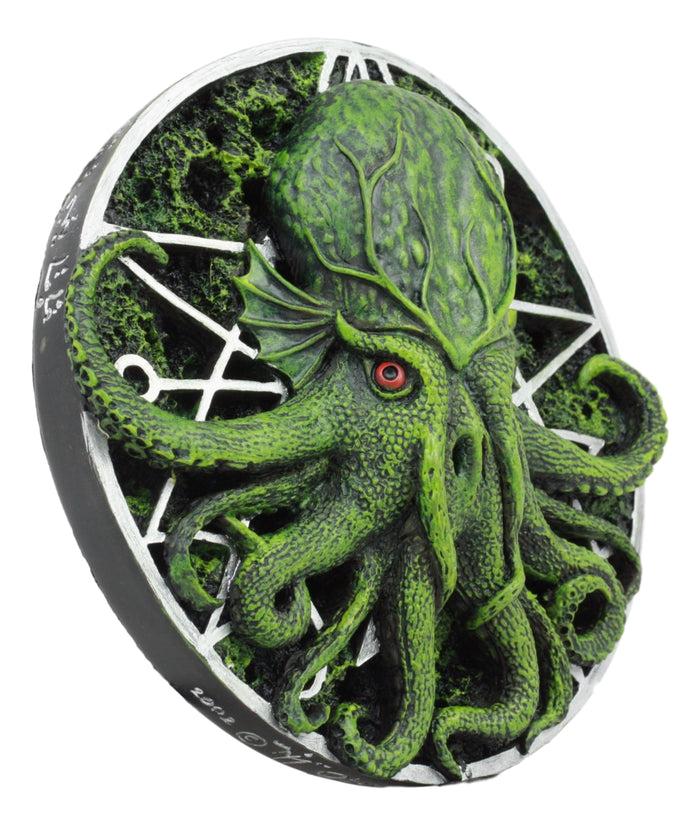Ebros Gift Ebros Oberon Zell The Great Cthulhu Elder God With Occult Metaphysical Star Symbol Round Wall Decor 5.75" Diameter Figurine Home Decor Hanging Plaque