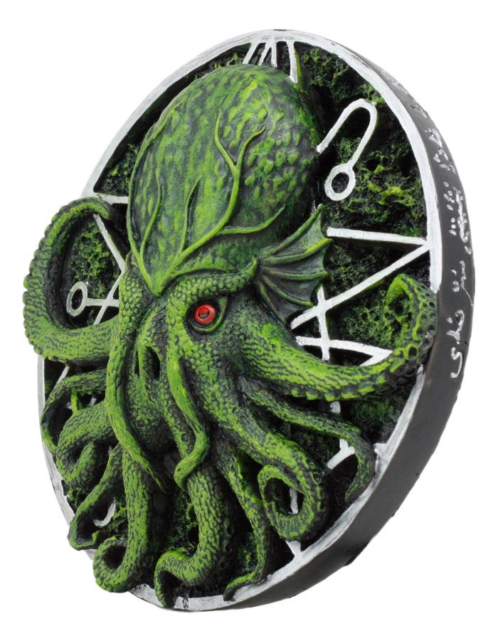 Ebros Gift Ebros Oberon Zell The Great Cthulhu Elder God With Occult Metaphysical Star Symbol Round Wall Decor 5.75" Diameter Figurine Home Decor Hanging Plaque