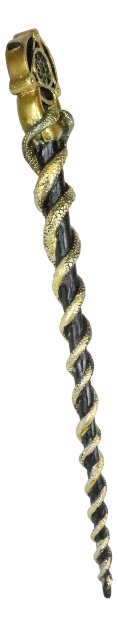 Ebros Gift Ebros Occult Caduceus Serpent Elemental Alchemy Magic Wand Cosplay Costume Prop 14"L