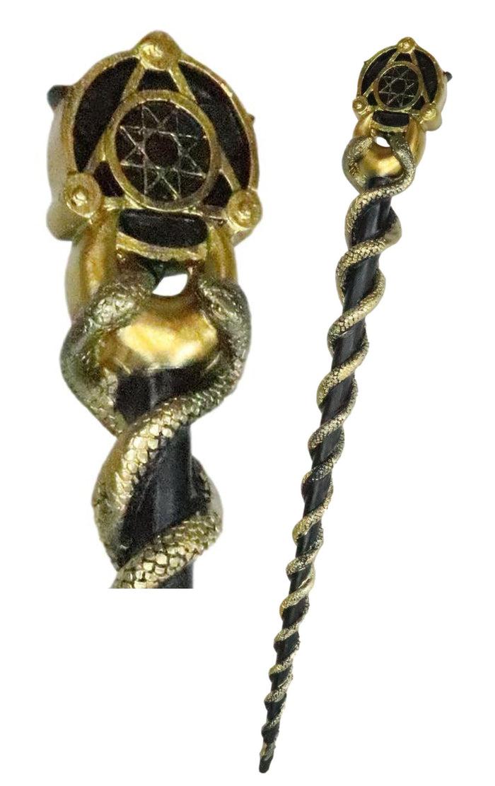 ebros gift Ebros Occult Caduceus Serpent Elemental Alchemy Magic Wand Cosplay Costume Prop 14"L