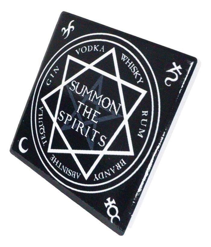 Ebros Gift Ebros Occult Heptagram Star Summon The Spirits Cork Backed Coaster Set Of 4
