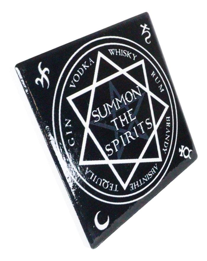 Ebros Gift Ebros Occult Heptagram Star Summon The Spirits Cork Backed Coaster Set Of 4