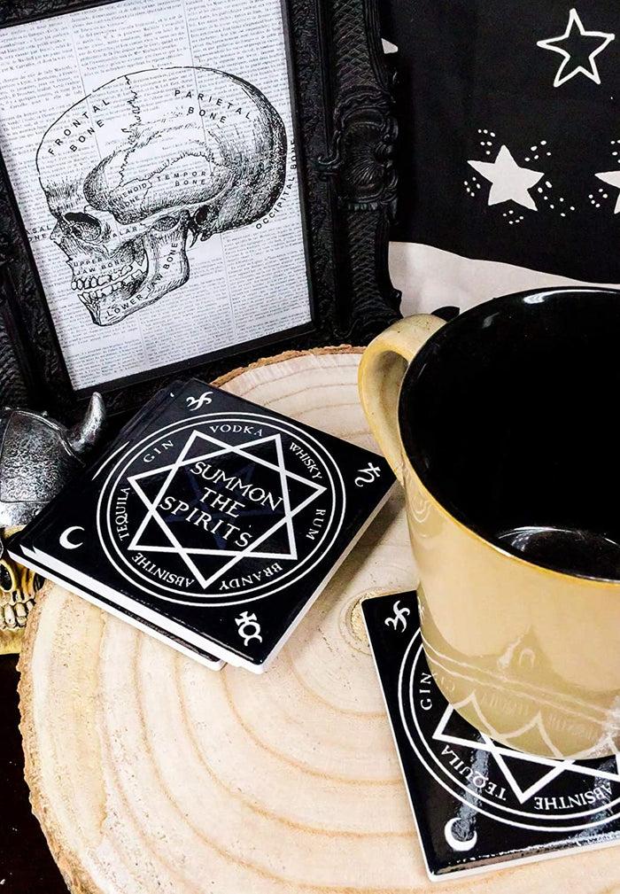 ebros gift Ebros Occult Heptagram Star Summon The Spirits Cork Backed Coaster Set of 4