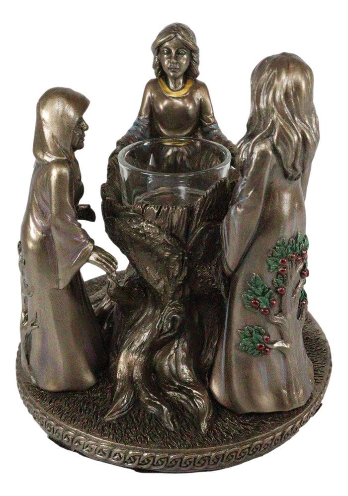 Ebros Gift Ebros Occultic Wiccan Triple Goddess Maiden Mother Crone Votive Candle Holder Figurine