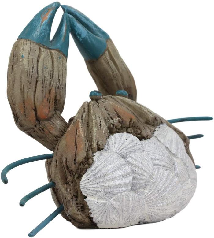 Ebros Gift Ebros Ocean Marine Pincer Crab With Sea Shells Resin Decorative Figurine 7.25" L