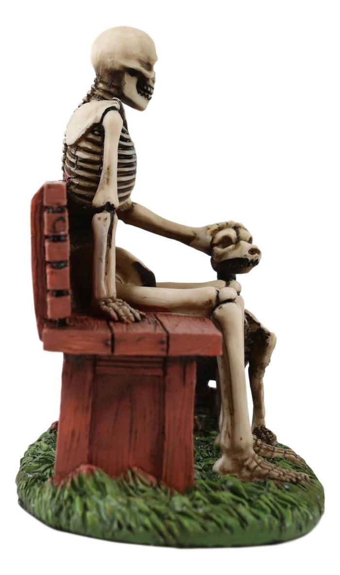 Ebros Gift Ebros Old Man And A Dog Love Never Die Skeleton Resin Home Decor Figurine