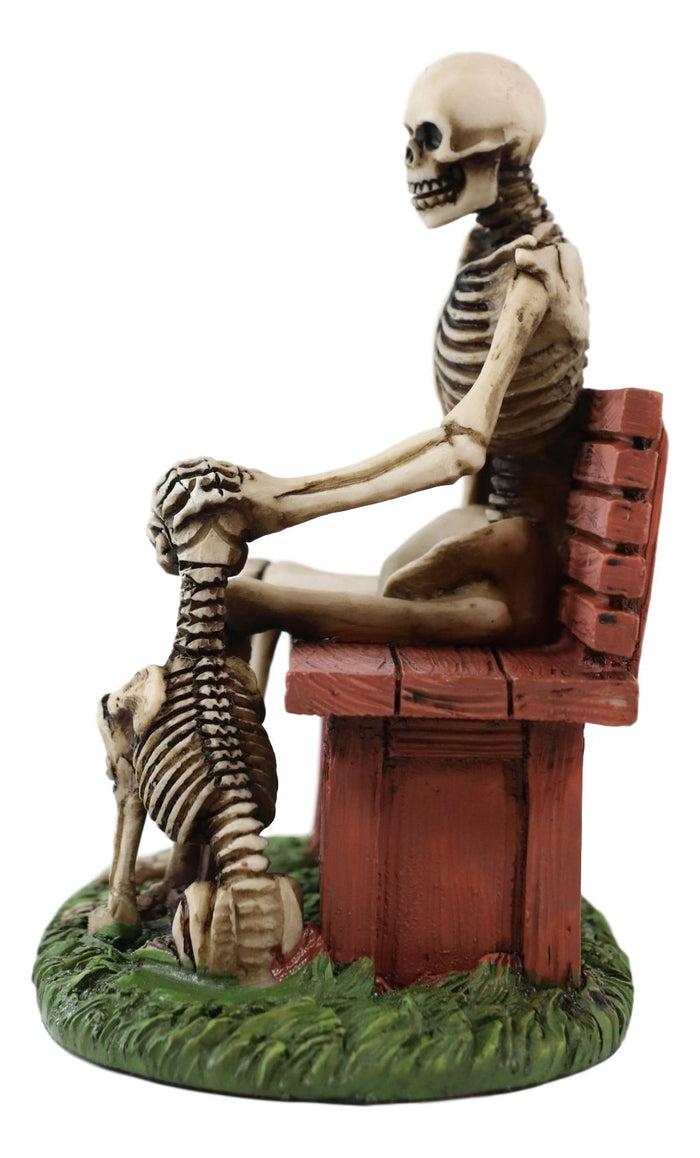Ebros Gift Ebros Old Man And A Dog Love Never Die Skeleton Resin Home Decor Figurine