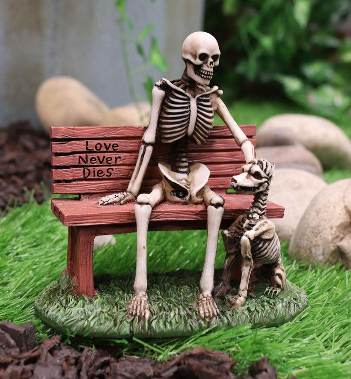 ebros gift Ebros Old Man and A Dog Love Never Die Skeleton Resin Home Decor Figurine