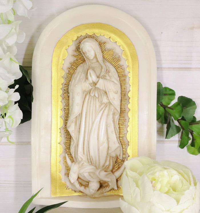 ebros gift Ebros Our Lady of Guadalupe Wall Plaque Resin Virgin Mary Patron Saint Of Mexico Decor