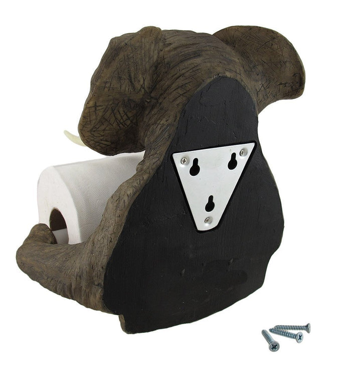 Ebros Gift Ebros Pachyderm Servant Safari Elephant Holding Toilet Tissue Paper Holder