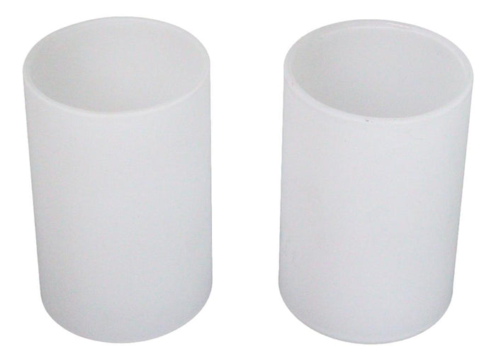 Ebros Gift Ebros Pack Of 2 White Glass Cylinder Replacement For Oil Warmer Heating Bulbs