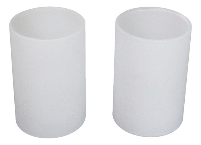 ebros gift Ebros Pack Of 2 White Glass Cylinder Replacement For Oil Warmer Heating Bulbs