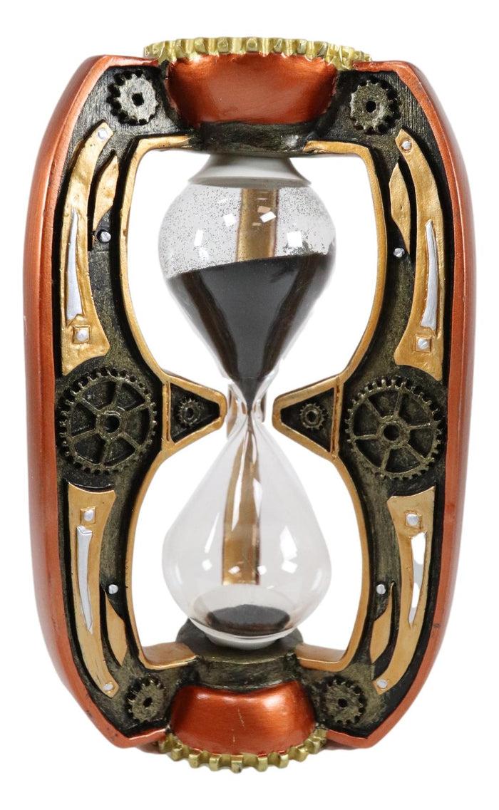 Ebros Gift Ebros Past Present Future Time Warp Steampunk Gearwork Sandtimer Figurine Sand Timer
