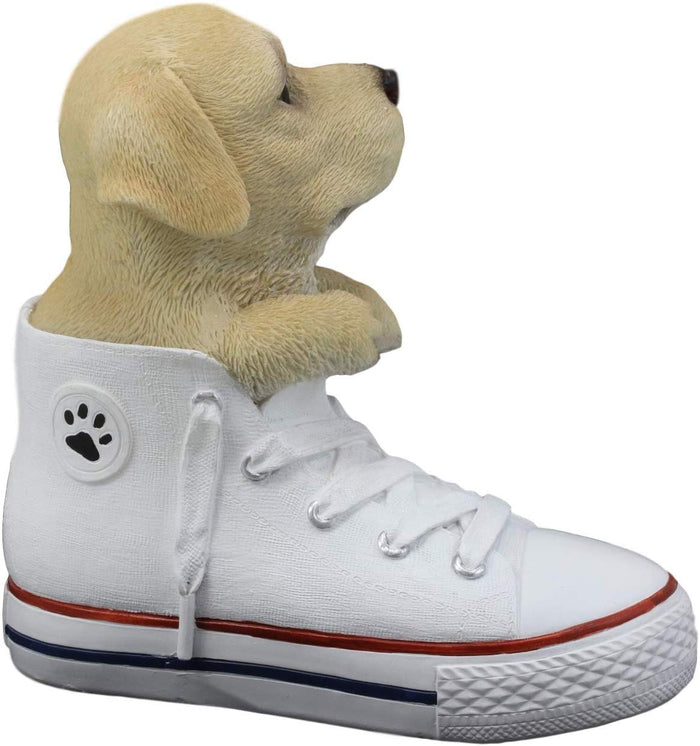 Ebros Gift Ebros 'Paw-Star' Pups Golden Labrador Dog In Sneaker With Glass Eyes Figurine