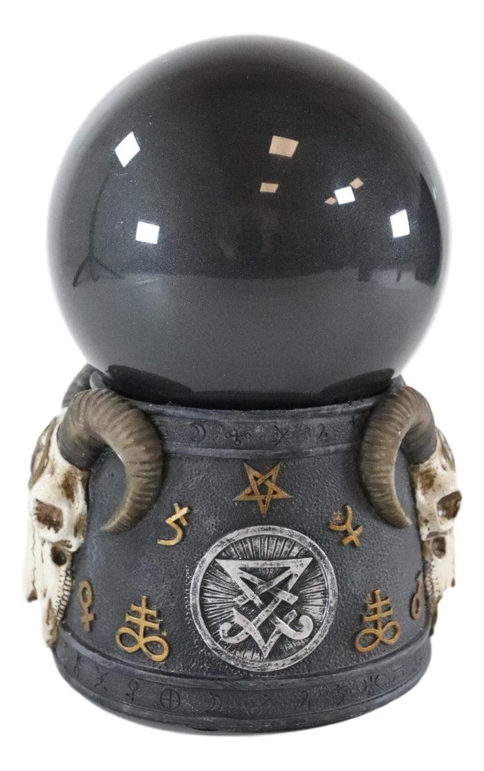 Ebros Gift Ebros Pentagram Sigil Sabbatic Goat Baphomet Skull Black Sandstorm Gazing Ball