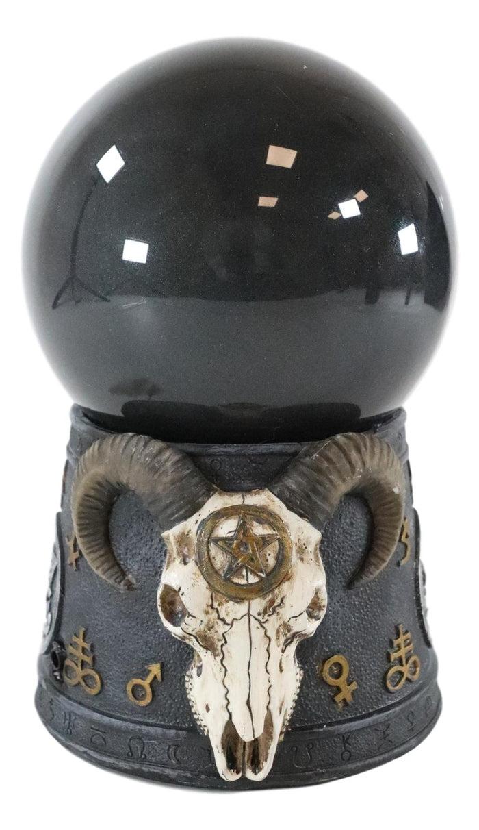 Ebros Gift Ebros Pentagram Sigil Sabbatic Goat Baphomet Skull Black Sandstorm Gazing Ball