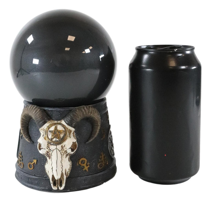 Ebros Gift Ebros Pentagram Sigil Sabbatic Goat Baphomet Skull Black Sandstorm Gazing Ball