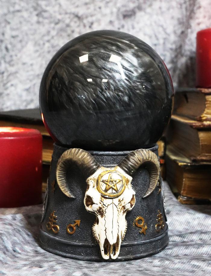 ebros gift Ebros Pentagram Sigil Sabbatic Goat Baphomet Skull Black Sandstorm Gazing Ball
