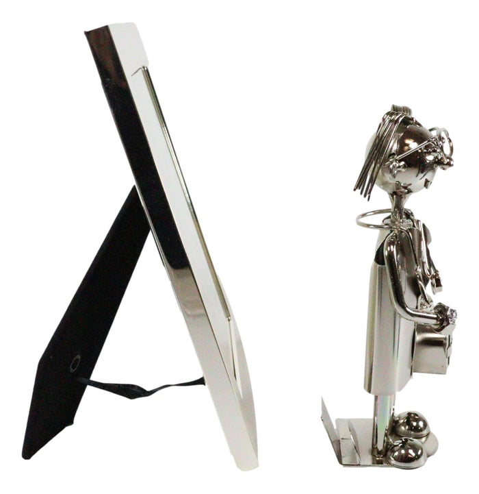 Ebros Gift Ebros Physician Doctor Metal Sculpture 5"X7" Picture Frame Vertical Horizontal Display