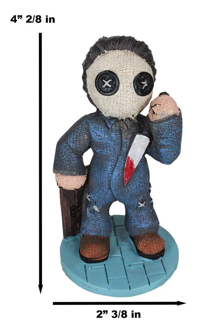 Ebros Gift Ebros Pinheadz Monster With Voodoo Stitches Figurine 4.25"H (Michael Myers)