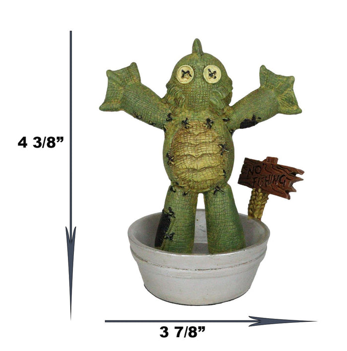 Ebros Gift Ebros Pinheadz Monster With Voodoo Stitches Figurine 4.25"H (Gill Man Creature)