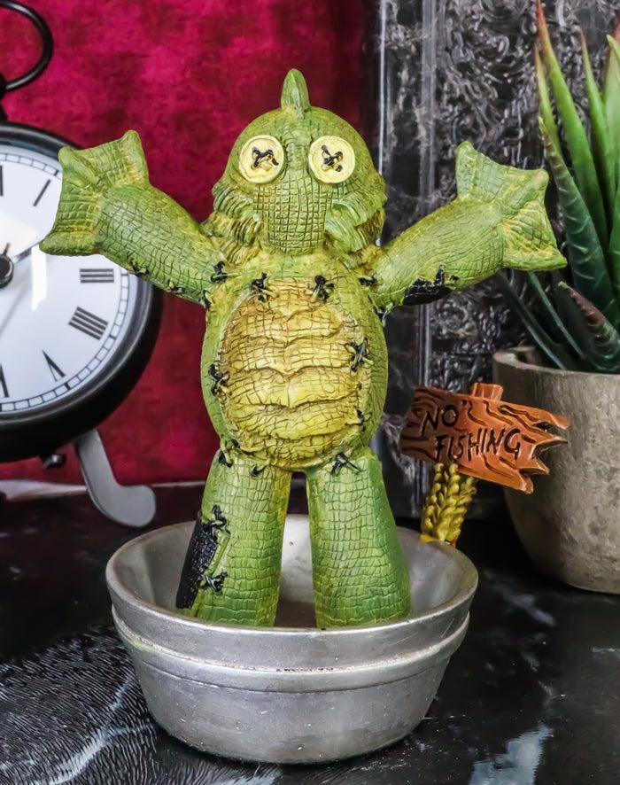 ebros gift Ebros Pinheadz Monster with Voodoo Stitches Figurine 4.25"H (Gill Man Creature)