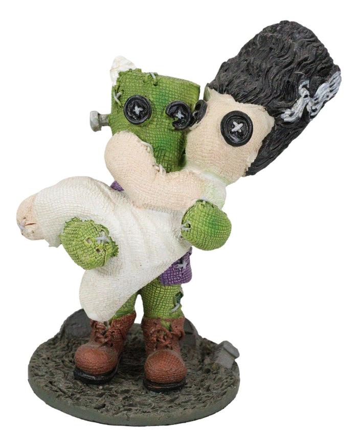 Ebros Gift Ebros Pinheadz Monster With Voodoo Stitches Figurine 4.25"H Frankenstein & Bride