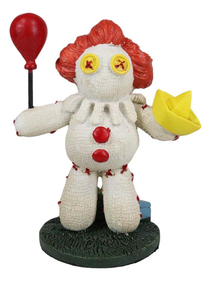 Ebros Gift Ebros Pinheadz Monster With Voodoo Stitches Figurine 4.25"H (Pennywise Clown It)