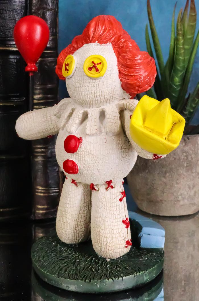 Ebros Gift Ebros Pinheadz Monster With Voodoo Stitches Figurine 4.25"H (Pennywise Clown It)