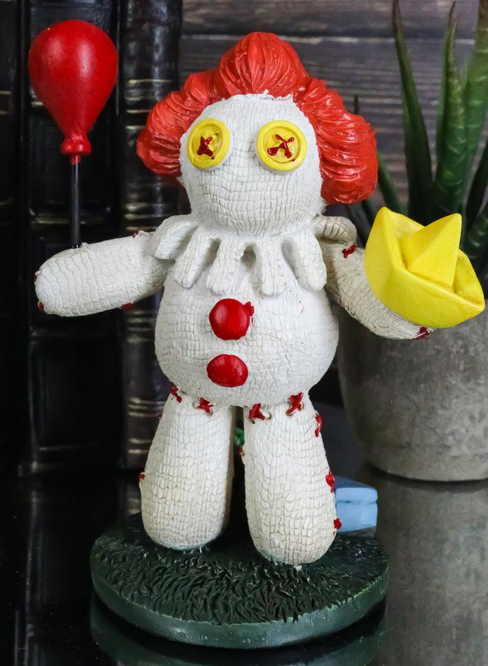 ebros gift Ebros Pinheadz Monster with Voodoo Stitches Figurine 4.25"H (Pennywise Clown It)