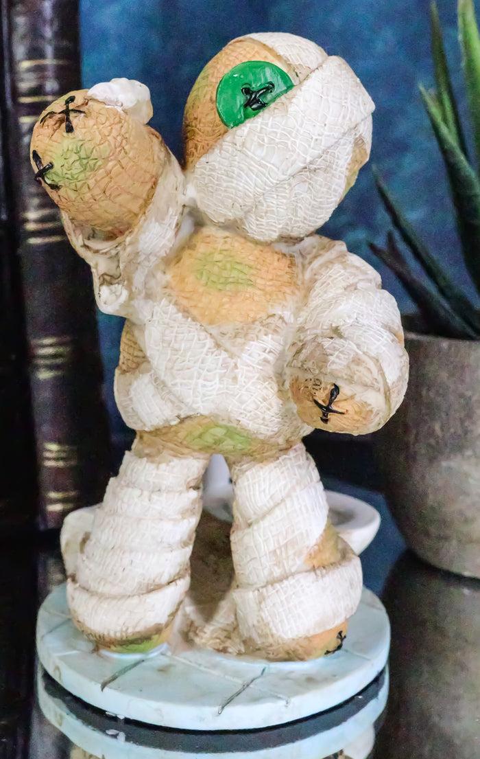 ebros gift Ebros Pinheadz Monster with Voodoo Stitches Figurine 4.25"H (Mummy & Toilet)