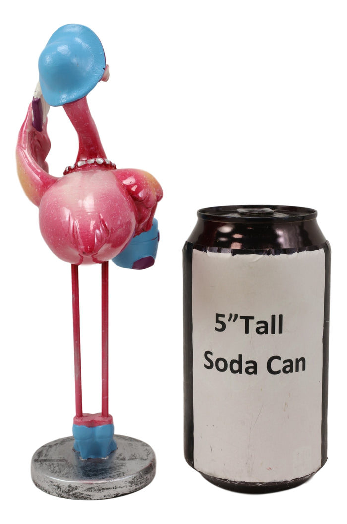 Ebros Gift Ebros Pink Flamingo Hot Summer Fashion Diva With Shades And Blue Pumps Decor Statue