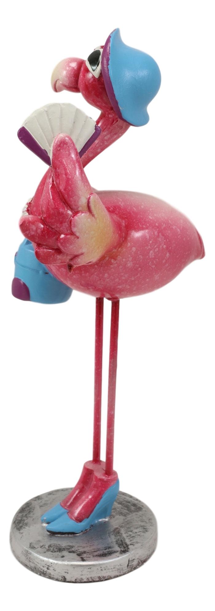 Ebros Gift Ebros Pink Flamingo Hot Summer Fashion Diva With Shades And Blue Pumps Decor Statue