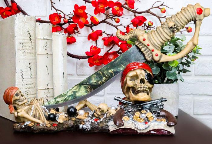 ebros gift Ebros Pirate Buccaneer Skeletons Letter Opener Figurine Set With Dagger Knife