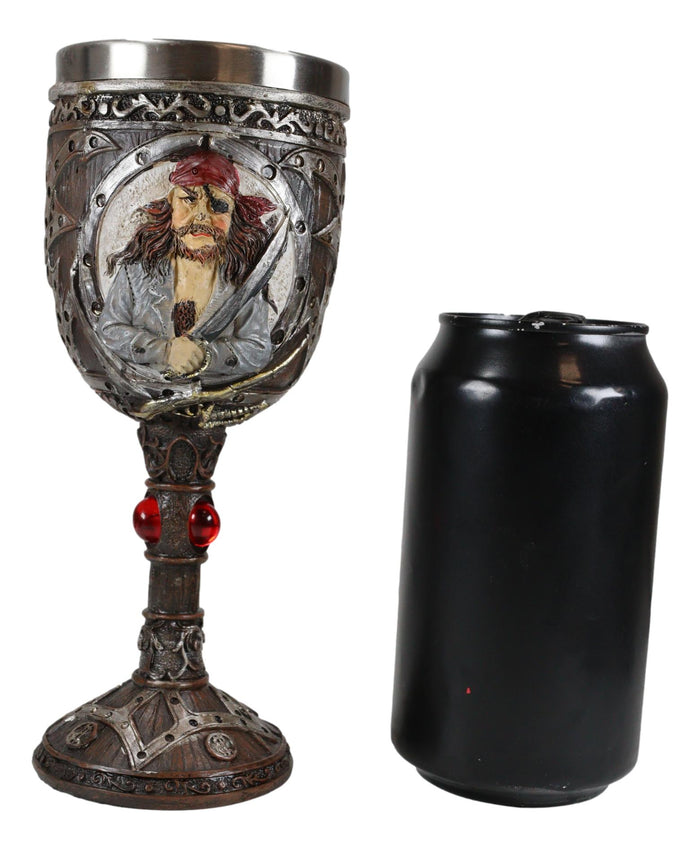 Ebros Gift Ebros Pirate Captain Sparrow And Hook Blunderbuss Cutlass Wine Goblet Chalice