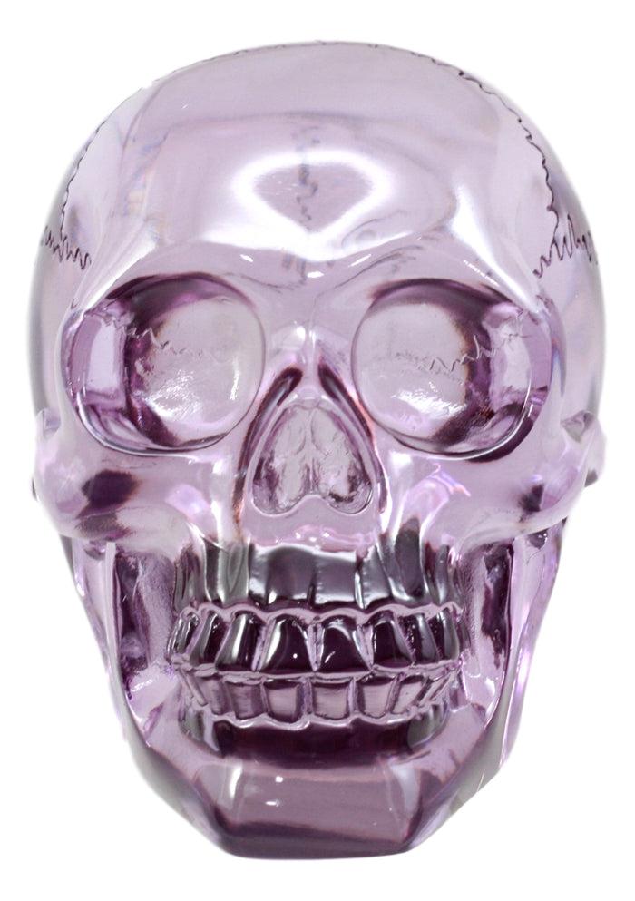 Ebros Gift Ebros Pirate Cave Tomb Treasure Purple Translucent Skull Figurine Decorative Statue Acrylic Resin