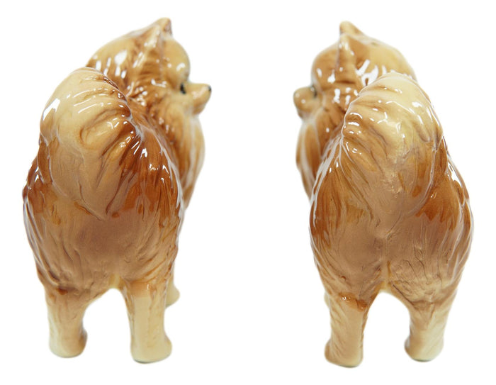 Ebros Gift Ebros Pom Pom Golden Groomed Pomeranian Attractives Magnetic Salt Pepper Shakers