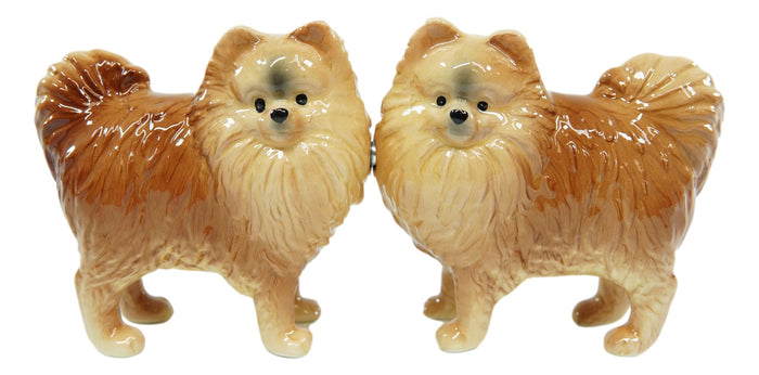 Ebros Gift Ebros Pom Pom Golden Groomed Pomeranian Attractives Magnetic Salt Pepper Shakers