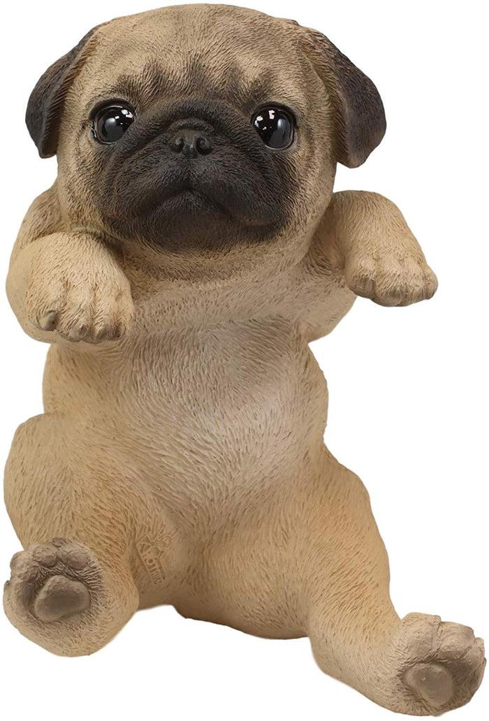 Ebros Gift Ebros Pot Pal Hanging Pug Puppy Pooch Dog Statue 6.5" Tall With Glass Eyes